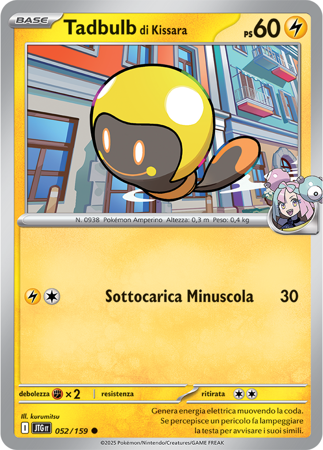 Tadbulb di Kissara 052/159 Reverse Holo - ITA - Near Mint - Scarlatto e Violetto - Avventure Insieme - Carta Pokemon