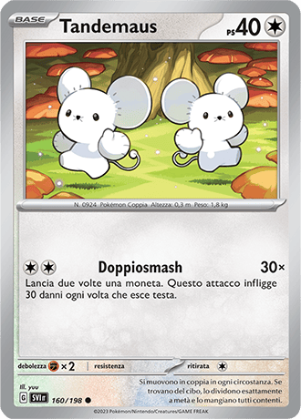 Tandemaus 160/198 Reverse Holo - ITA - Near Mint - Scarlatto e Violetto - Carta Pokemon