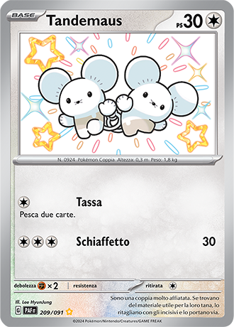 Tandemaus Shiny 209/091 - ITA - Near Mint - Scarlatto e Violetto - Destino di Paldea - Carta Pokemon
