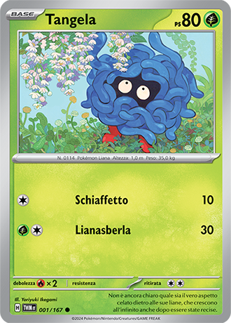 Tangela 001/167 Reverse Holo Comune - ITA - Near Mint - Scarlatto e Violetto - Crepuscolo Mascherato - Carta Pokemon