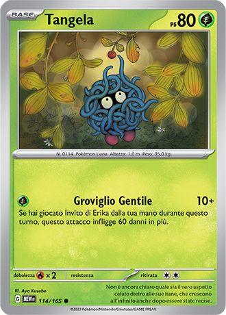 Tangela 114/165 Reverse Holo - ITA - Mint - Scarlatto e Violetto - 151 - Carta Pokemon