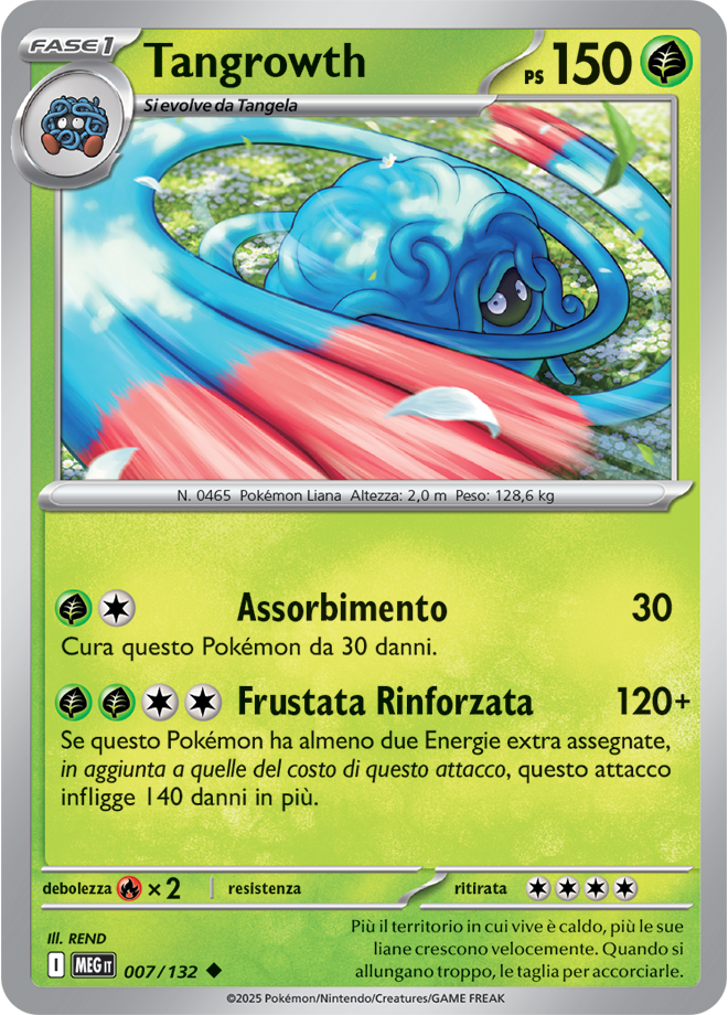 Tangrowth MEG 007/132 - ITA - Near Mint - Megaevoluzione - Carta Pokemon