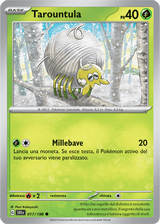 Tarountula 017/198 Reverse Holo - ITA - Near Mint - Scarlatto e Violetto - Carta Pokemon