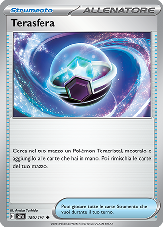 Terasfera 189/191 - ITA - Near Mint - Scarlatto e Violetto - Scintille Folgoranti - Carta Pokemon