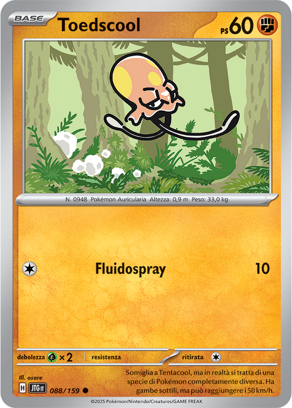 Toedscool 088/159 - ITA - Near Mint - Scarlatto e Violetto - Avventure Insieme - Carta Pokemon