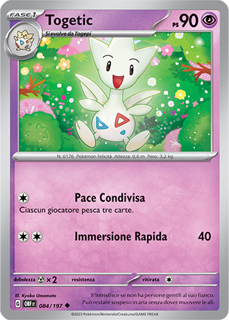 Togetic 084/197 Reverse Holo - ITA - Near Mint - Scarlatto e Violetto - Ossidiana Infuocata - Carta Pokemon
