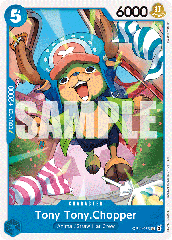 Tony Tony.Chopper OP11-053 - Character Blu Uncommon - Near Mint - A Fist of Divine Speed - Carta One Piece Card Game
