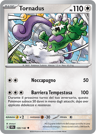 Tornadus 120/142 Reverse Holo - ITA - Near Mint - Scarlatto e Violetto - Corona Astrale - Carta Pokemon