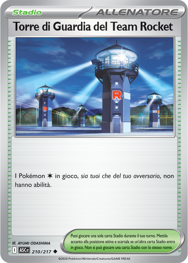 Torre di Guardia del Team Rocket ASC 210/217 Non Comune - ITA - Near M
