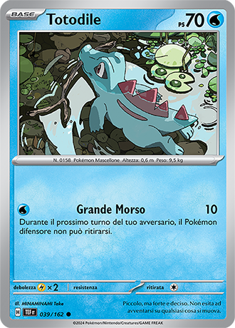 Totodile 039/162 - ITA - Near Mint - Scarlatto e Violetto - CronoForze - Carta Pokemon