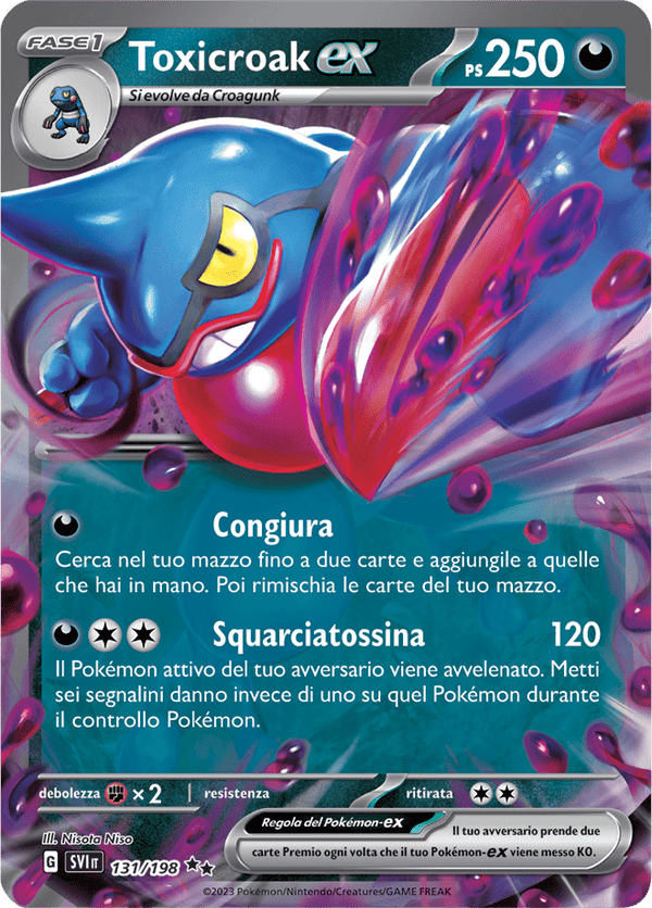 Toxicroak-ex 131/198 - ITA - Mint - Scarlatto e Violetto - Carta Pokemon