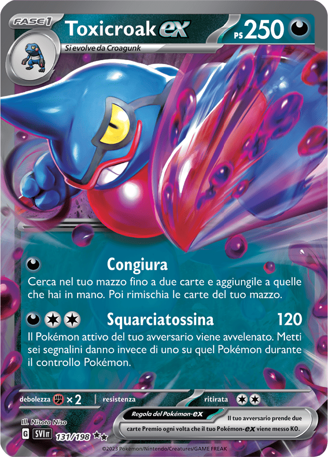 Toxicroak-ex 131/198 - ITA - Mint - Scarlatto e Violetto - Carta Pokemon