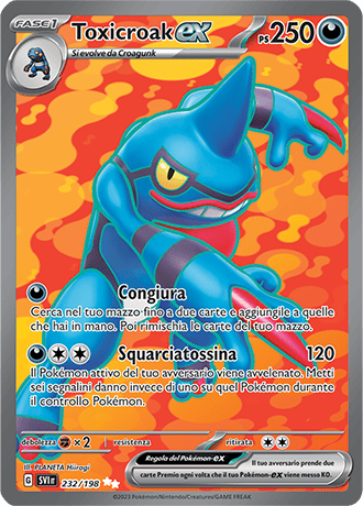 Toxicroak-ex 232/198 Full Art - ITA - Near Mint - Scarlatto e Violetto - Carta Pokemon