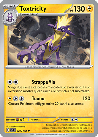 Toxtricity 072/198 Reverse Holo - ITA - Near Mint - Scarlatto e Violetto - Carta Pokemon