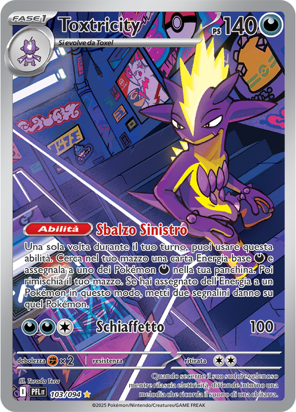 Toxtricity PFL 103/094 - ITA - Near Mint - Megaevoluzione - Fiamme Spettrali - Carta Pokemon