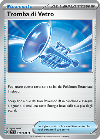 Tromba di Vetro 110/131 Reverse Holo - ITA - Near Mint - Scarlatto e Violetto - Evoluzioni Prismatiche - Carta Pokemon
