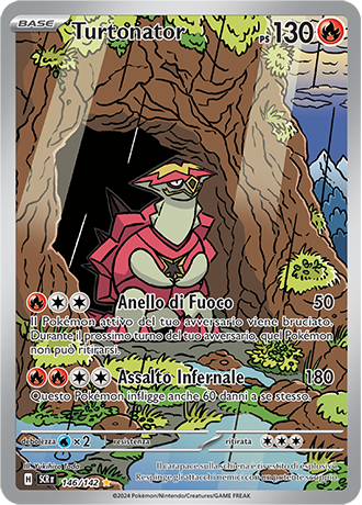 Turtonator 146/142 - ITA - Near Mint - Scarlatto e Violetto - Corona Astrale - Carta Pokemon