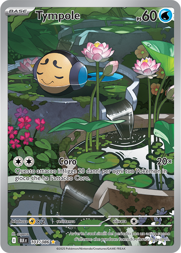 335Tympole BLK 103/086 - ITA - Near Mint - Scarlatto e Violetto - Luce Nera - Carta Pokemon