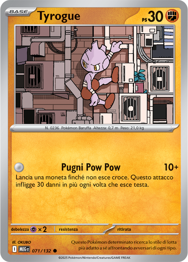 Tyrogue MEG 071/132 - ITA - Near Mint - Megaevoluzione - Carta Pokemon