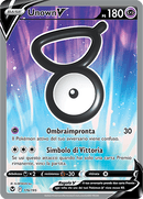 Unown-V 176/195 Full Art - ITA - Near Mint - Spada e Scudo - Tempesta Argentata - Carta Pokemon