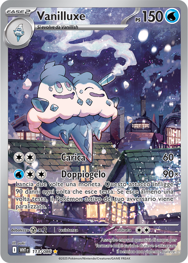 Vanilluxe WHT 113/086 - ITA - Near Mint - Scarlatto e Violetto - Fuoco Bianco - Carta Pokemon
