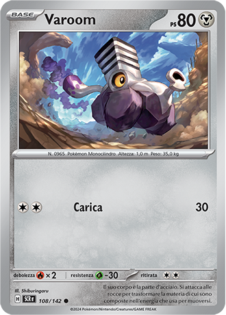 Varoom 108/142 - ITA - Near Mint - Scarlatto e Violetto - Corona Astrale - Carta Pokemon