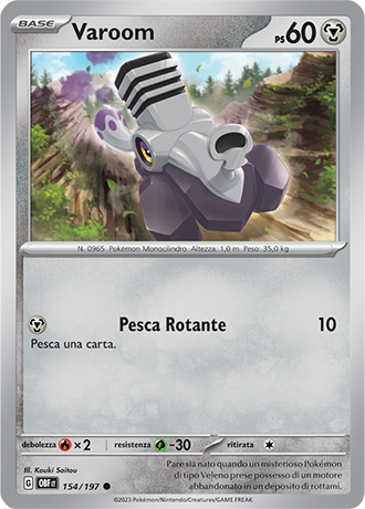 Varoom 154/197 Reverse Holo - ITA - Near Mint - Scarlatto e Violetto - Ossidiana Infuocata - Carta Pokemon
