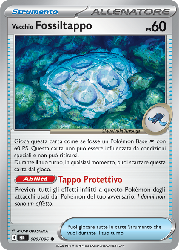 298Vecchio Fossiltappo BLK 080/086 - ITA - Near Mint - Scarlatto e Violetto - Luce Nera - Carta Pokemon