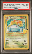 Venusaur 015/102 Holo Unlimited - ITA - Mint - Gradata PSA 10 - Spada e Scudo - Gran Festa - Ristampa 2021 - Carta Pokemon