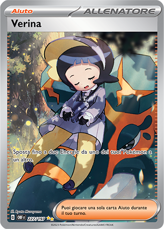 Verina 227/197 Alternative Art - ITA - Near Mint - Scarlatto e Violetto - Ossidiana Infuocata - Carta Pokemon