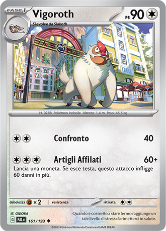 Vigoroth 161/193 Reverse Holo - ITA - Near Mint - Scarlatto e Violetto - Evoluzioni a Paldea - Carta Pokemon