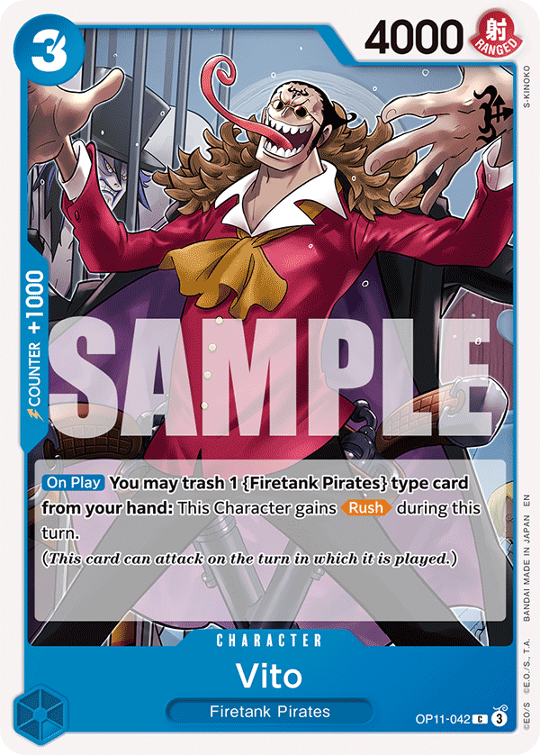 Vito OP11-042 - Character Blu Common - Near Mint - A Fist of Divine Speed - Carta One Piece Card Game