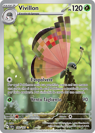 Vivillon 193/191 - ITA - Near Mint - Scarlatto e Violetto - Scintille Folgoranti - Carta Pokemon