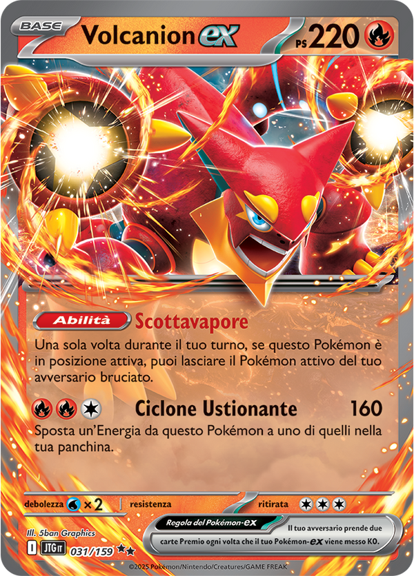 Volcanion-ex 031/159 - ITA - Near Mint - Scarlatto e Violetto - Avventure Insieme - Carta Pokemon