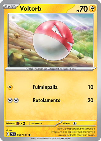Voltorb 066/193 Reverse Holo - ITA - Near Mint - Scarlatto e Violetto - Evoluzioni a Paldea - Carta Pokemon