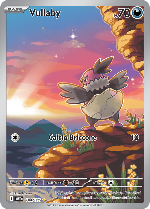 Vullaby WHT 144/086 - ITA - Near Mint - Scarlatto e Violetto - Fuoco Bianco - Carta Pokemon