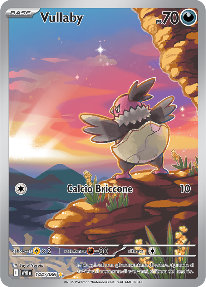 Vullaby WHT 144/086 - ITA - Near Mint - Scarlatto e Violetto - Fuoco Bianco - Carta Pokemon