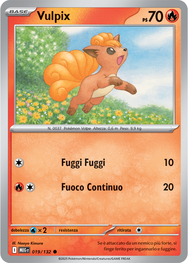 Vulpix MEG 019/132 - ITA - Near Mint - Megaevoluzione - Carta Pokemon