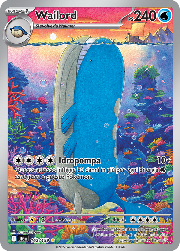 Wailord 162/159 - ITA - Near Mint - Scarlatto e Violetto - Avventure Insieme - Carta Pokemon