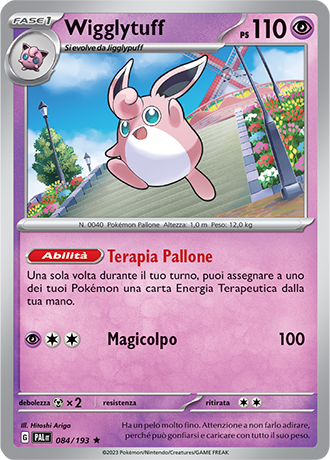 Wigglytuff 084/193 Reverse Holo - ITA - Near Mint - Scarlatto e Violetto - Evoluzioni a Paldea - Carta Pokemon