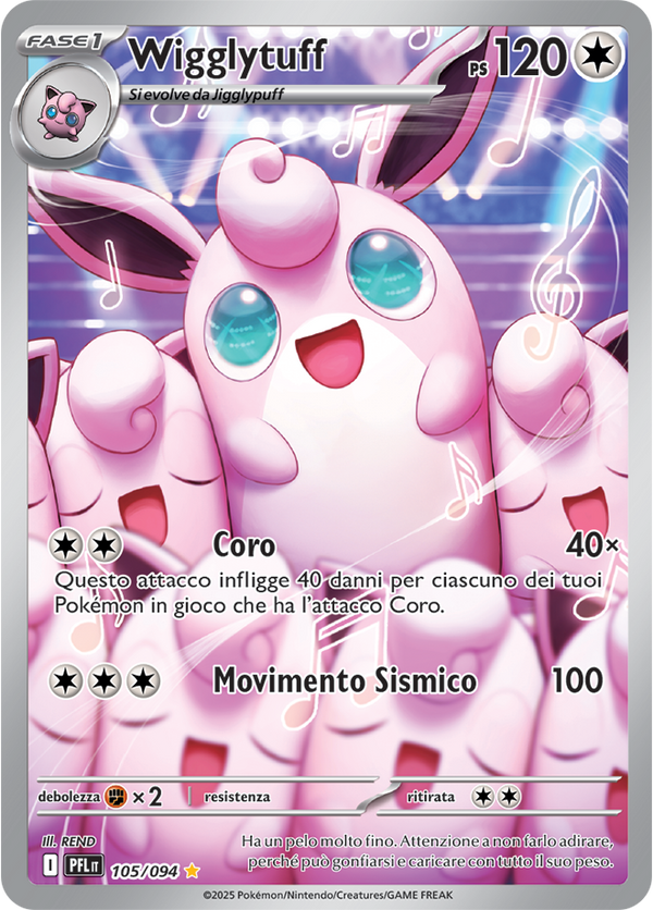 Wigglytuff PFL 105/094 - ITA - Near Mint - Megaevoluzione - Fiamme Spettrali - Carta Pokemon
