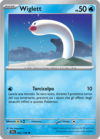 Wiglett 055/198 Reverse Holo - ITA - Near Mint - Scarlatto e Violetto - Carta Pokemon