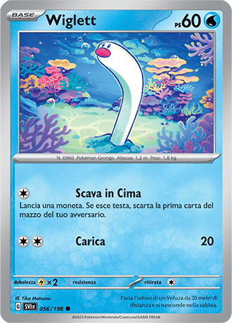 Wiglett 056/198 Reverse Holo - ITA - Near Mint - Scarlatto e Violetto - Carta Pokemon