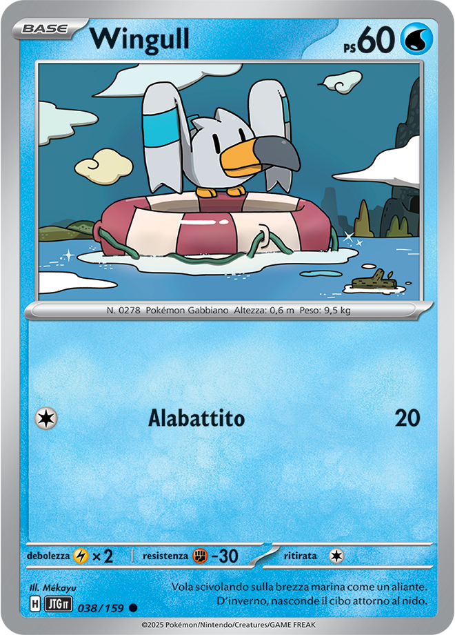 Wingull 038/159 - ITA - Near Mint - Scarlatto e Violetto - Avventure Insieme - Carta Pokemon