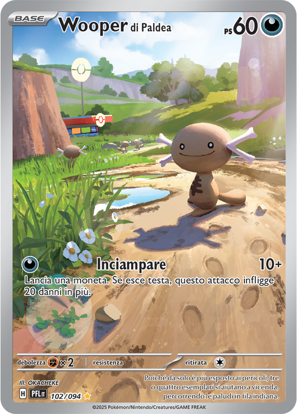 Wooper di Paldea PFL 102/094 - ITA - Near Mint - Megaevoluzione - Fiamme Spettrali - Carta Pokemon