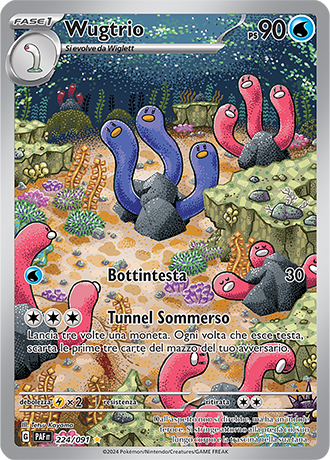 Wugtrio 224/091 Illustrazione Rara - ITA - Near Mint - Scarlatto e Violetto - Destino di Paldea - Carta Pokemon