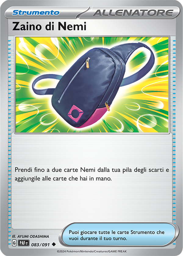 Zaino di Nemi 083/091 - ITA - Near Mint - Scarlatto e Violetto - Destino di Paldea - Carta Pokemon