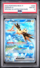 Zapdos EX 202/165 Alternative Art - ITA - Near Mint - Gradata PSA 8 - Scarlatto e Violetto - 151 - Carta Pokemon