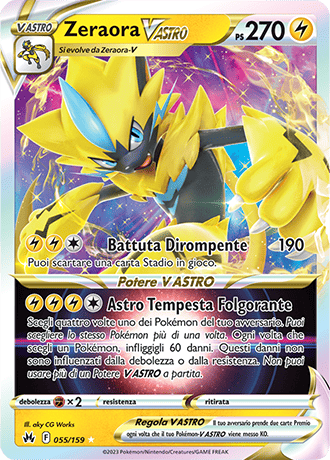 Zeraora V Astro 055/159 - ITA - Near Mint - Spada e Scudo - Zenit Regale - Carta Pokemon