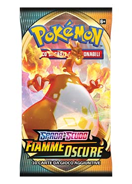 Bustina Spada e Scudo - Fiamme Oscure - ITA - Artwork Casuale - 10 Carte POKEMON